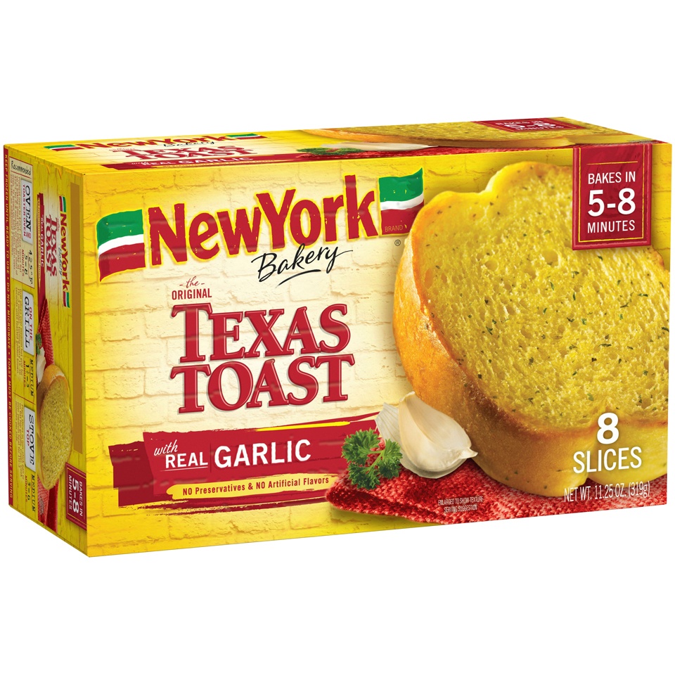 slide 6 of 8, New York Bakery Texas Toast Real Garlic, 8 ct; 11.25 oz