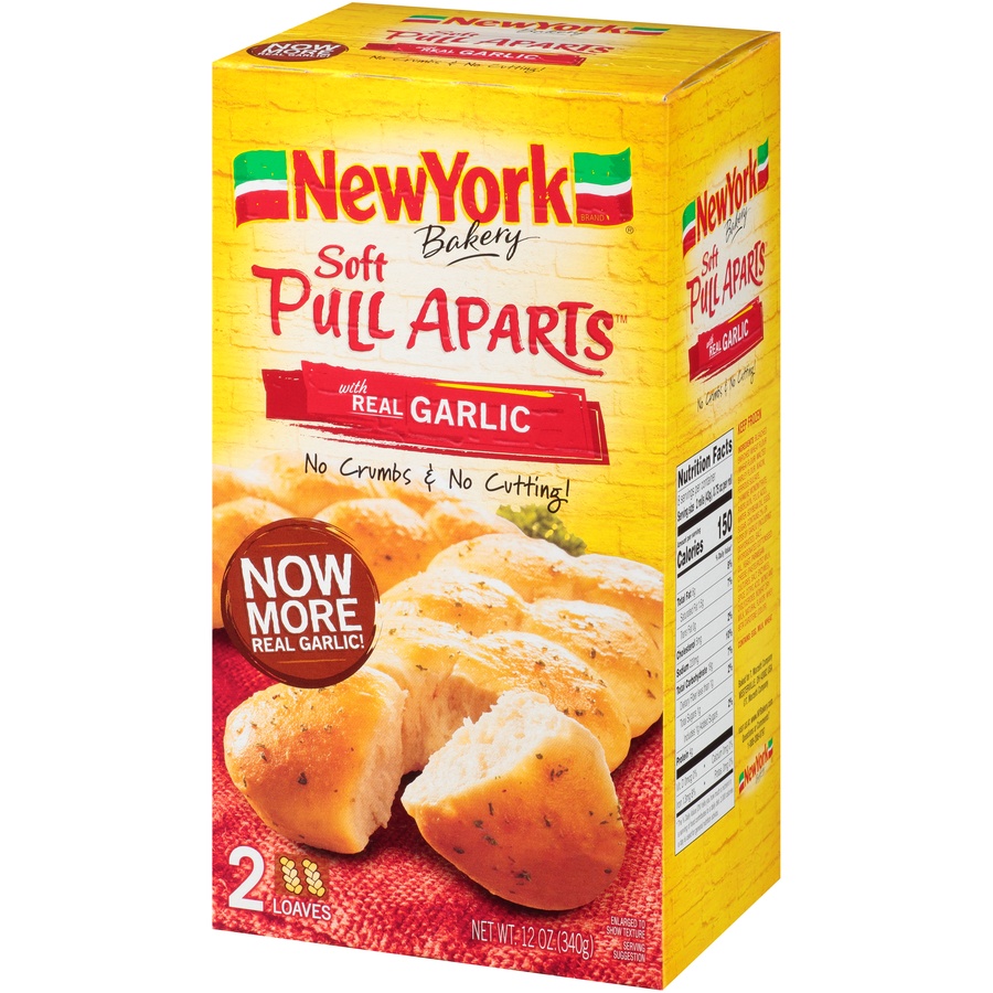 slide 2 of 8, New York Soft Pull Apart Garlic Loaf, 2 ct; 6 oz