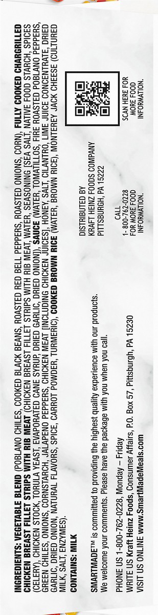 slide 7 of 9, Smart Made Mexican-Style Chicken Bowl with Black Beans, Vegetables, Brown Rice, Jack Cheese & Green Chile Lime Sauce Frozen Meal, 9 oz Box, 9 oz