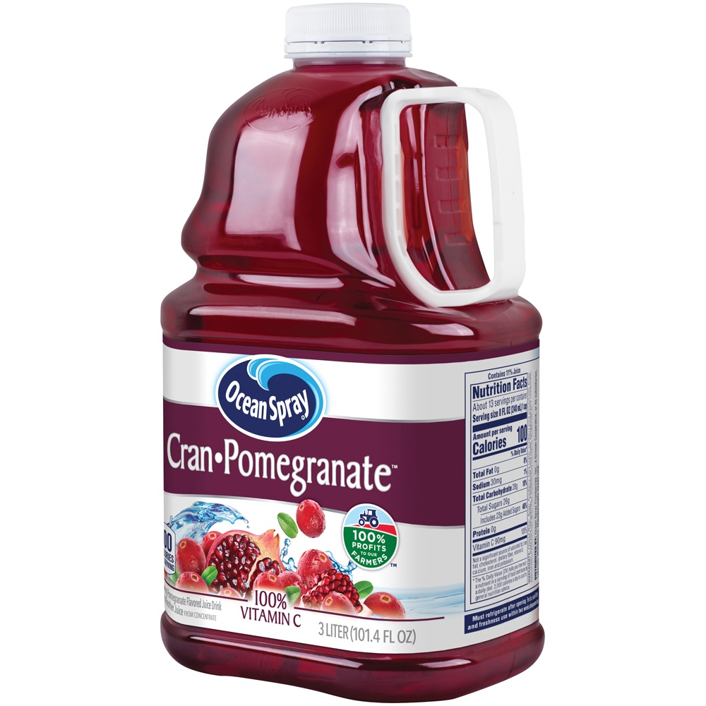 slide 3 of 5, Ocean Spray Flavored Juice Drink Cran-Pomegranate, 101.4 fl oz