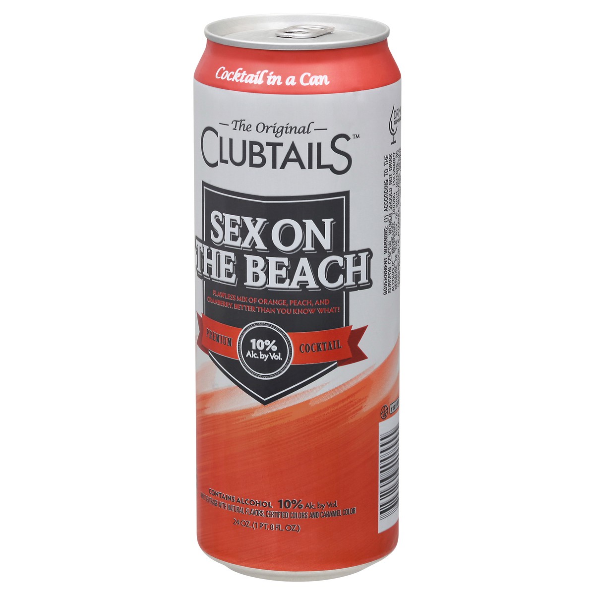 slide 3 of 9, Clubtails Sex on the Beach Premium Cocktail 24 oz Can, 24 oz