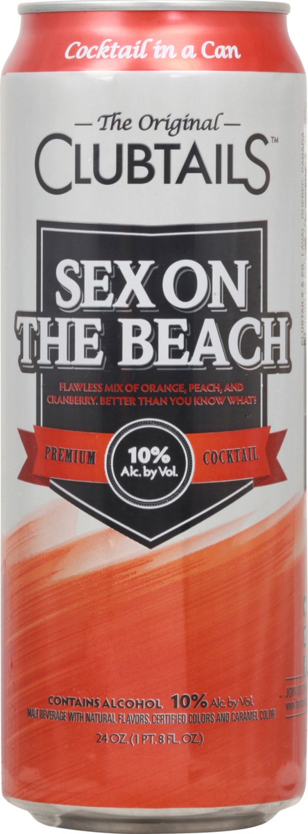 slide 5 of 9, Clubtails Sex on the Beach Premium Cocktail 24 oz Can, 24 oz