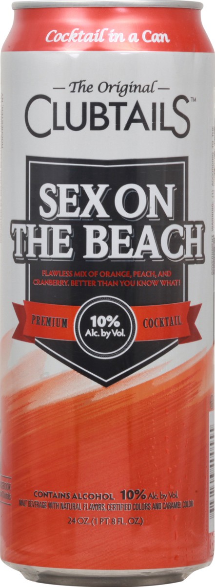 slide 6 of 9, Clubtails Sex on the Beach Premium Cocktail 24 oz Can, 24 oz