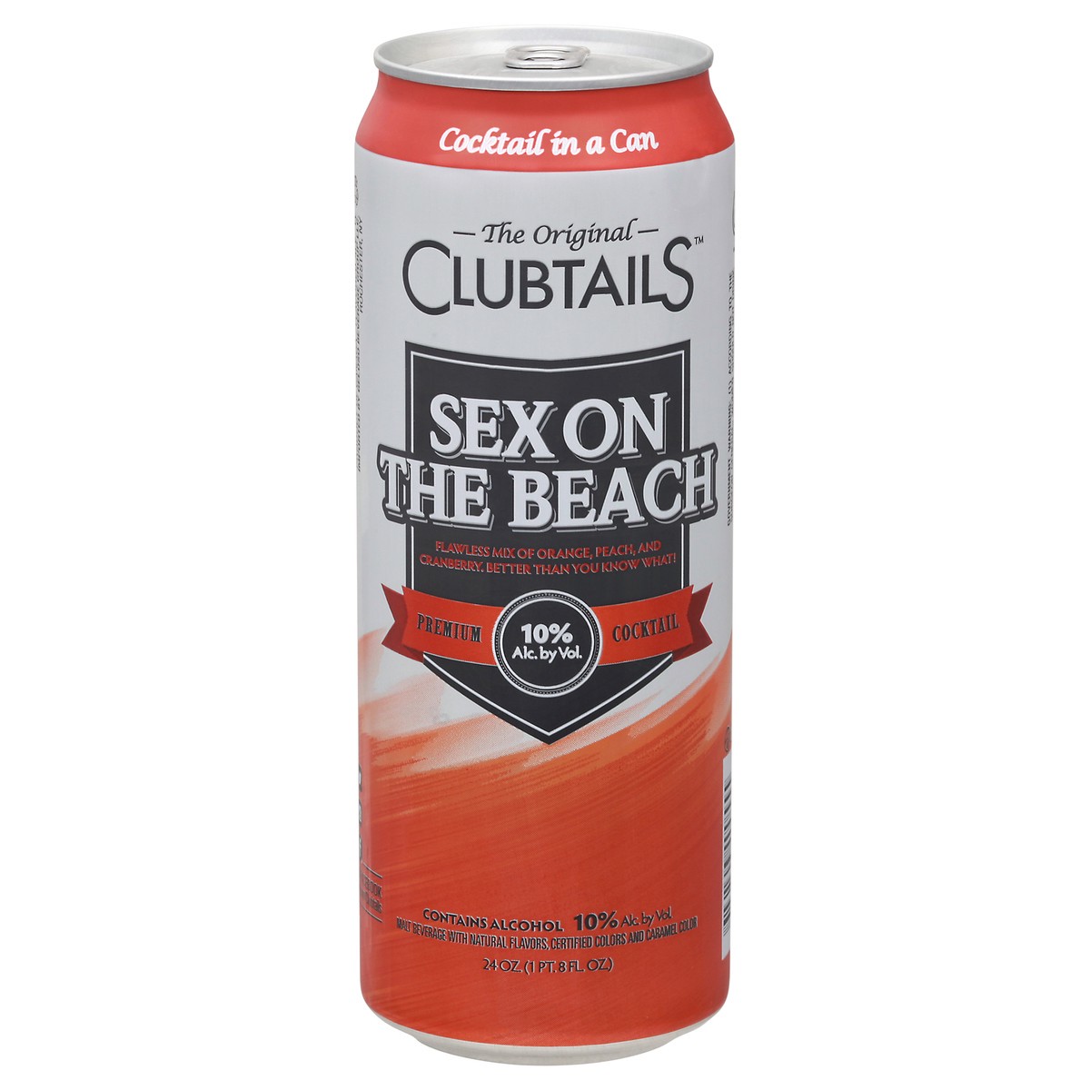 slide 1 of 9, Clubtails Sex on the Beach Premium Cocktail 24 oz Can, 24 oz