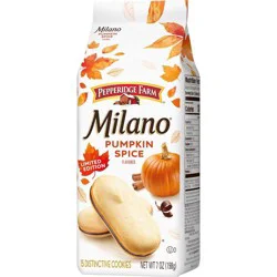 Pepperidge Farm Milano Pumpkin Spice Flavored Cookies, 7 oz Bag
