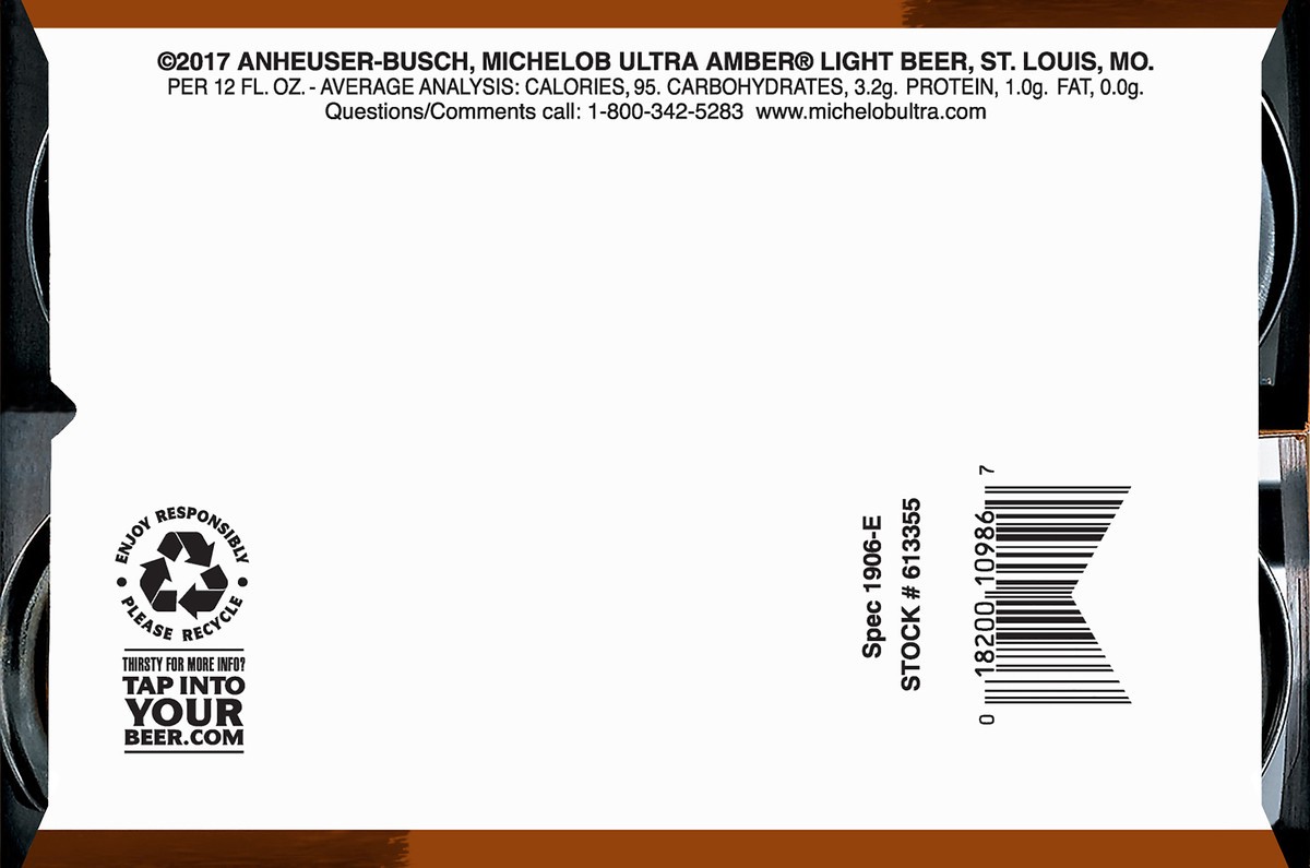 slide 7 of 8, Michelob Amber Ultra Superior Light Beer 6 ea, 6 ct; 12 oz