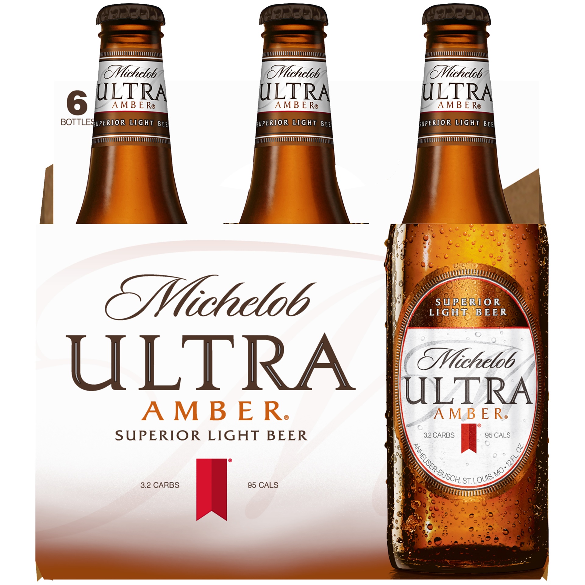 slide 1 of 3, Michelob Ultra Amber Light Beer, 4.2% ABV, 6 ct; 12 oz