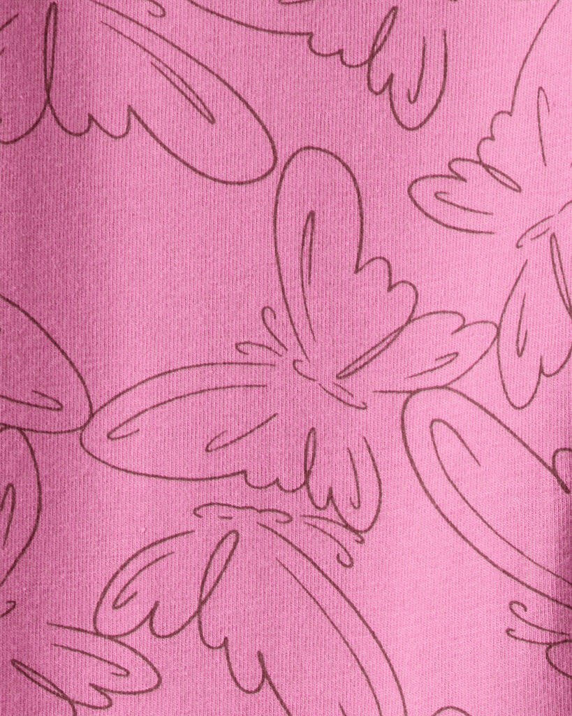 slide 3 of 3, Carter's Carters Girls Butterfly Print Cotton Pull-On Stretch Leggings - Pink Pink 7, 1 ct