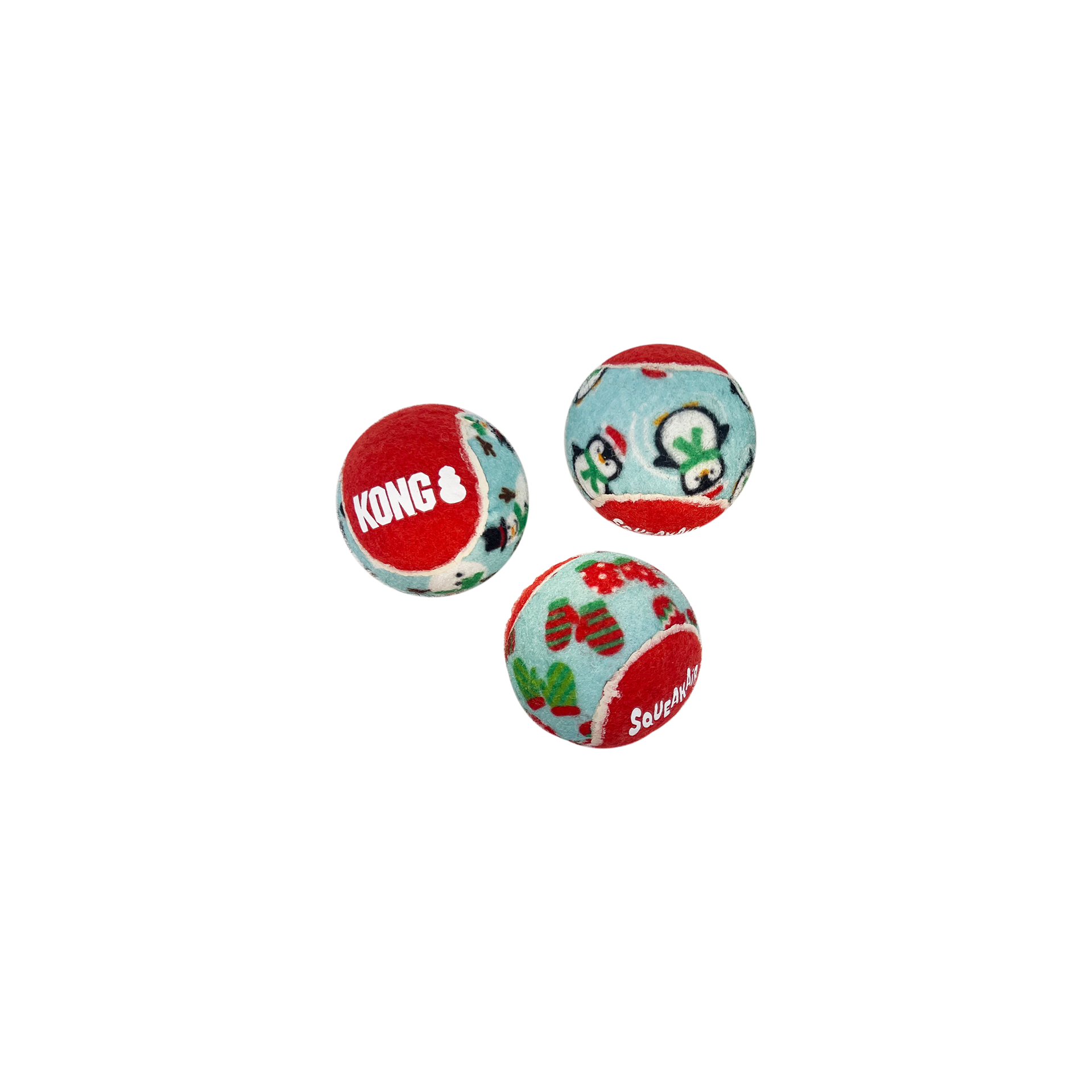 slide 1 of 3, KONG Holiday SqueakAir Balls 6-pk Sm, 1 ct