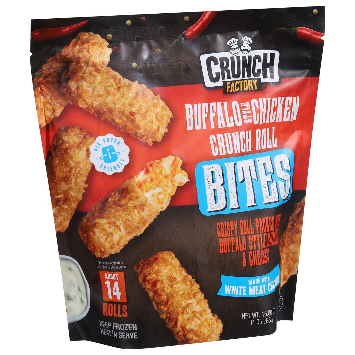 slide 6 of 15, Crunch Factory Crunch Roll Buffalo Style Chicken Bites 16.80 oz, 16.8 oz