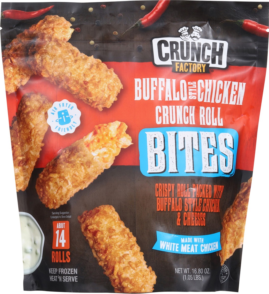 slide 9 of 15, Crunch Factory Crunch Roll Buffalo Style Chicken Bites 16.80 oz, 16.8 oz