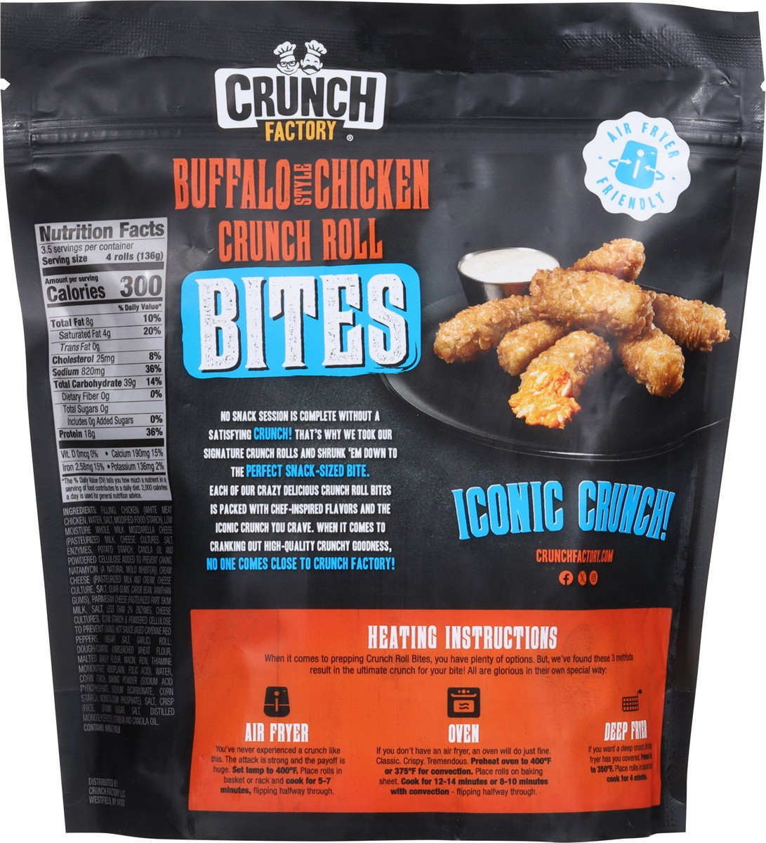 slide 14 of 15, Crunch Factory Crunch Roll Buffalo Style Chicken Bites 16.80 oz, 16.8 oz