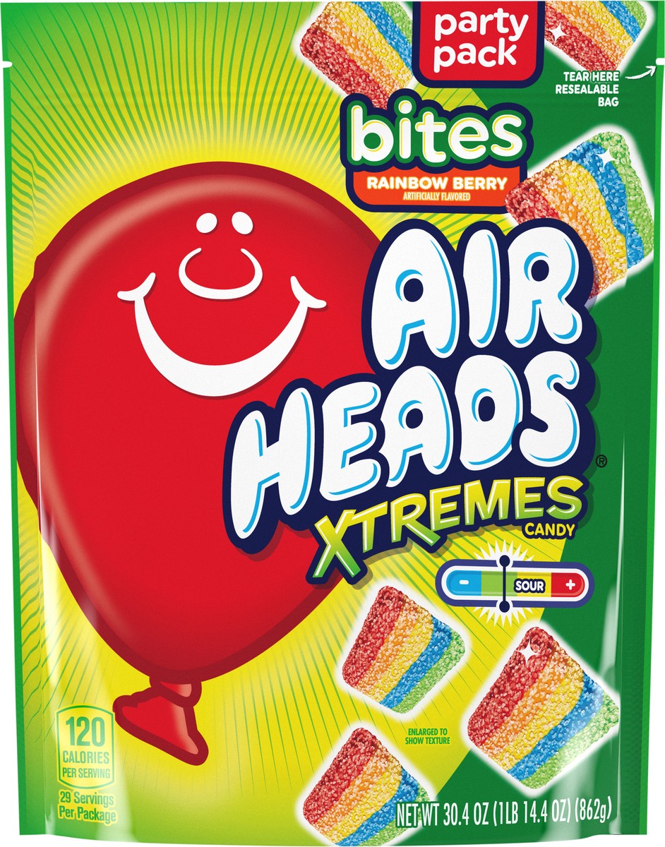slide 3 of 3, Airheads Extreme Bites, Gusset Bag, 30.4 Oz, 30.4 oz