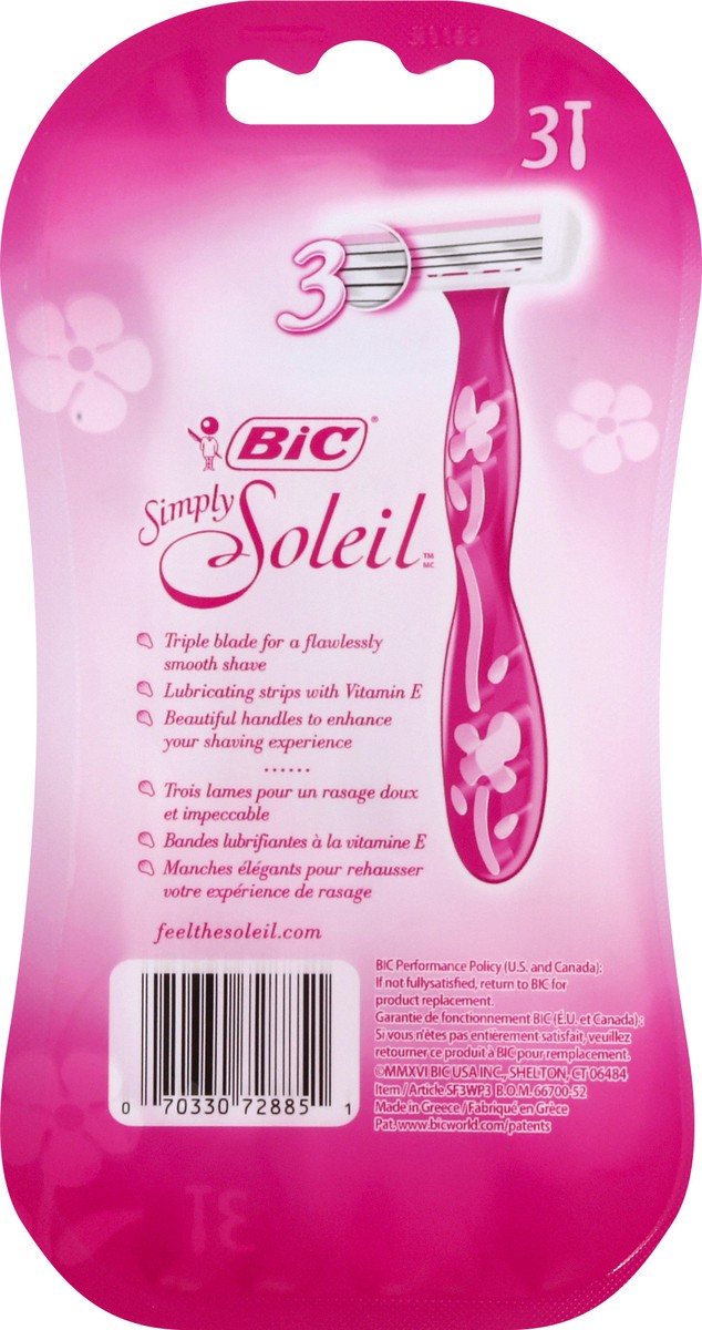 slide 8 of 11, BIC Simply Soleil Razors, 3 ct