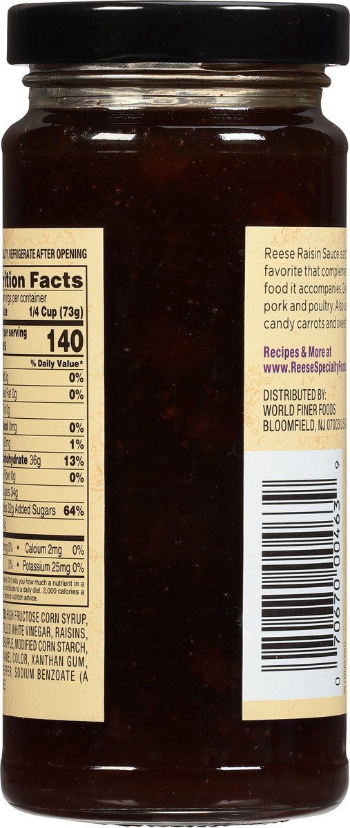 slide 6 of 9, Reese Raisin Sauce 9.5 oz, 9.5 oz