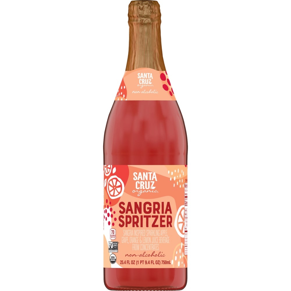 slide 1 of 1, Santa Cruz Organic Sangria Spritzer Sparkling Juice Beverage, 25.4 fl oz