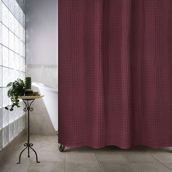 slide 1 of 1, Haven Escondido Shower Curtain - Burgundy, 72 in x 84 in