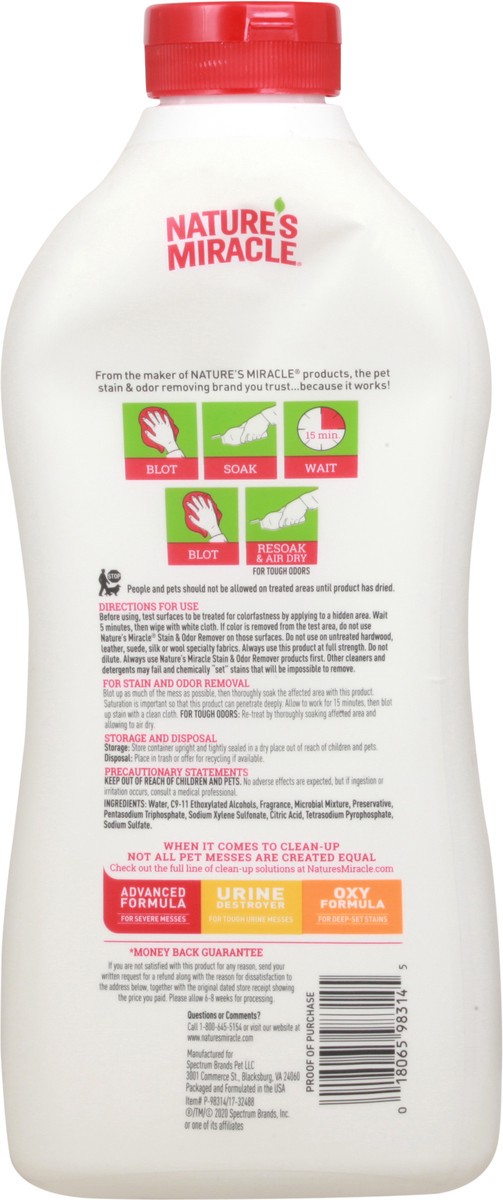slide 9 of 9, Nature's Miracle Enzymatic Formula Stain & Odor Remover 32 fl oz Bottle, 32 fl oz