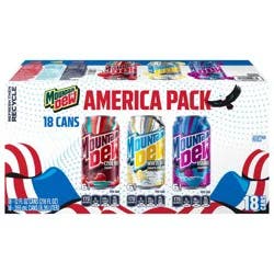 Mountain Dew America Variety Pack, 12 Fl Oz X 18