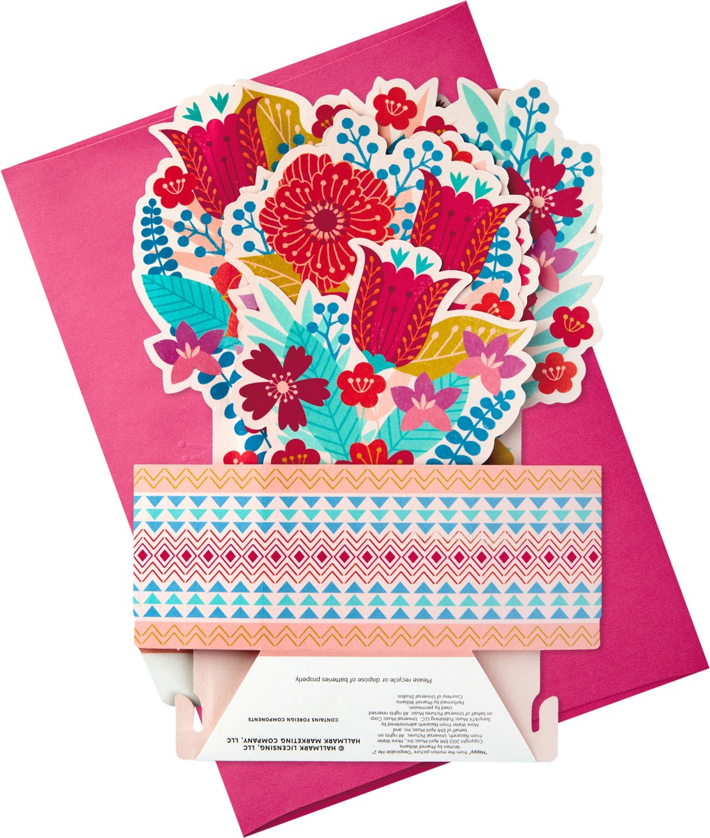 slide 3 of 3, Hallmark Pop Up Mother's Day Card with Light and Sound for Mom (Displayable Pot of Flowers, Plays Happy by Pharrell Williams) #15, 1 ct