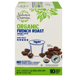 Nature's Promise Organic French Dark Roast Ground Coffee Single Serve Cups