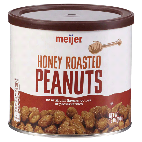slide 1 of 2, Meijer Honey Roasted Peanuts, 12 oz
