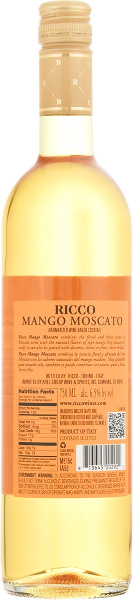 slide 5 of 14, Ricco Carletto Mango Moscato, 750 ml
