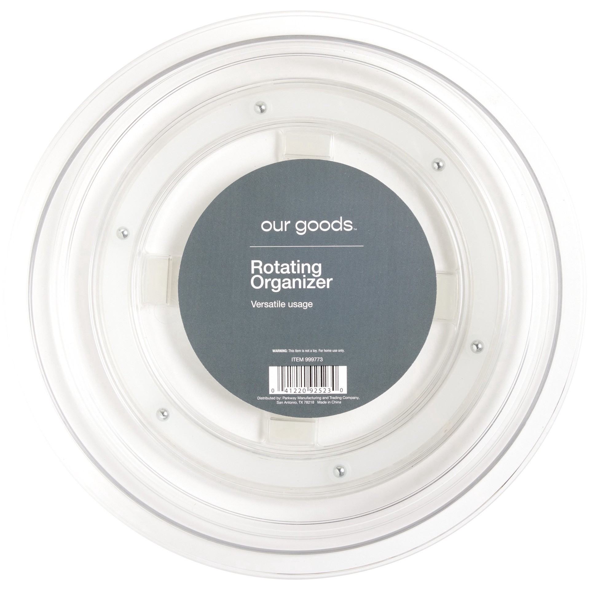 slide 1 of 1, our goods Rotating Organizer - Clear, 1 ct