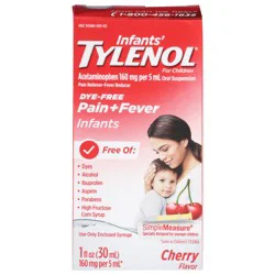 Tylenol Infant Dye-Free General Pain Reliever - Cherry - 1 fl oz