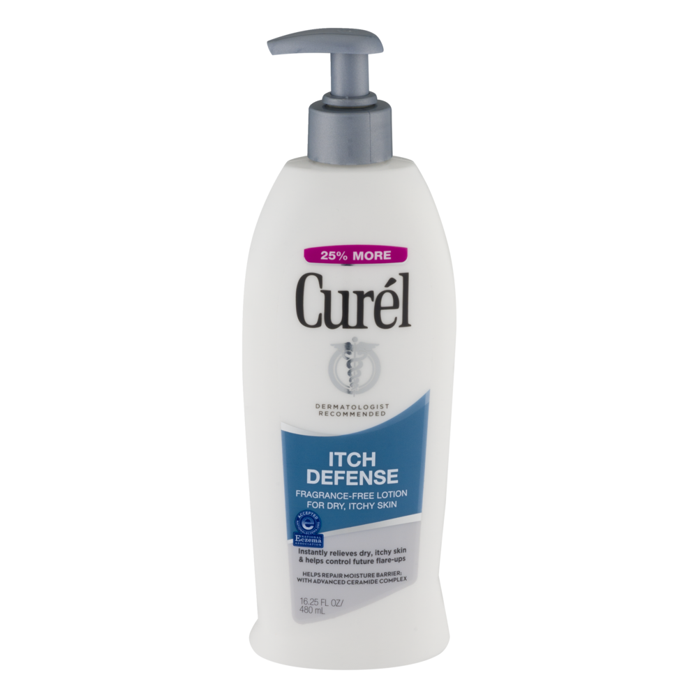 slide 1 of 1, Curél Itch Defense Fragrance-Free Lotion, 16.25 fl oz