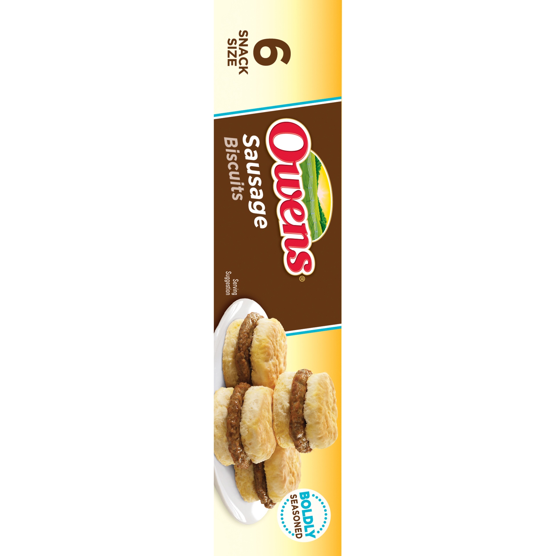 slide 4 of 8, Owens Sausage Biscuits, 6 ct