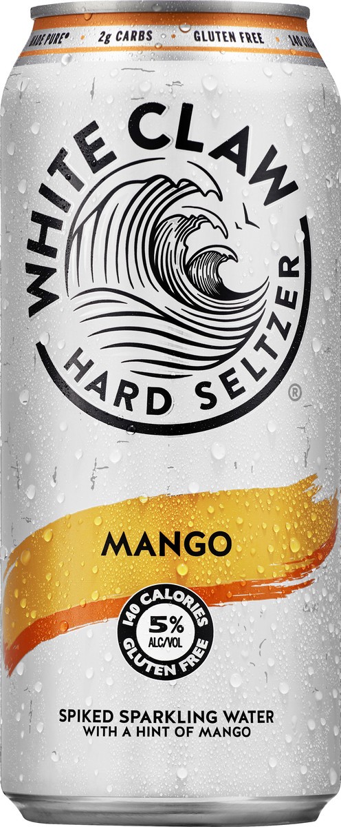 slide 4 of 11, White Claw Mango Hard Seltzer 1 pt, 1 pint