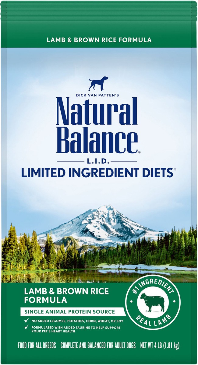 slide 2 of 8, Natural Balance Dog Food, Lamb, 4 lb