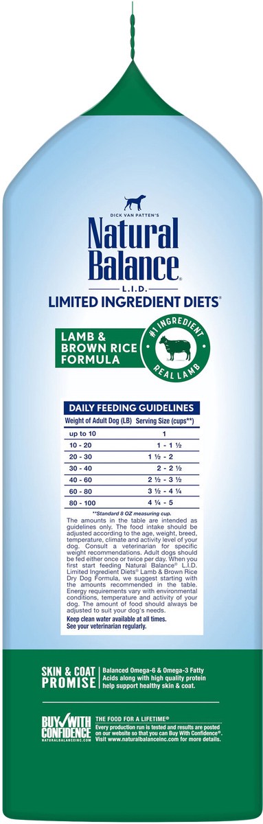 slide 4 of 8, Natural Balance Dog Food, Lamb, 4 lb