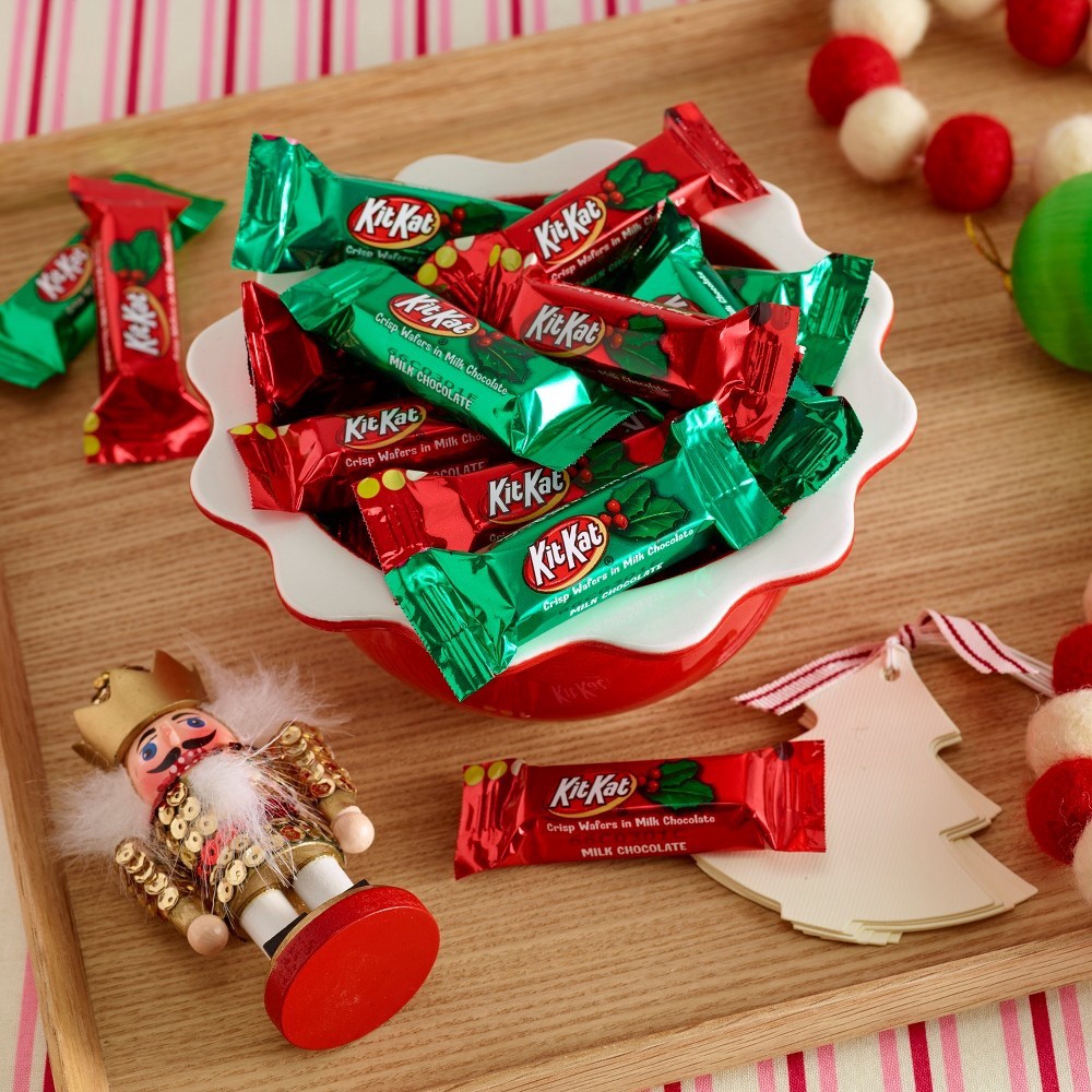 slide 2 of 4, KIT KAT Holiday Miniatures Candy Filled Cane, 2.4 oz