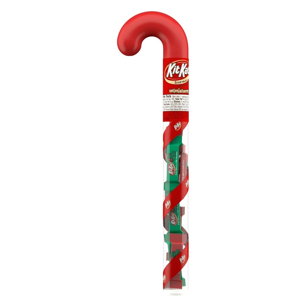 slide 3 of 4, KIT KAT Holiday Miniatures Candy Filled Cane, 2.4 oz