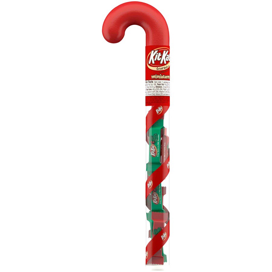 slide 1 of 4, KIT KAT Holiday Miniatures Candy Filled Cane, 2.4 oz