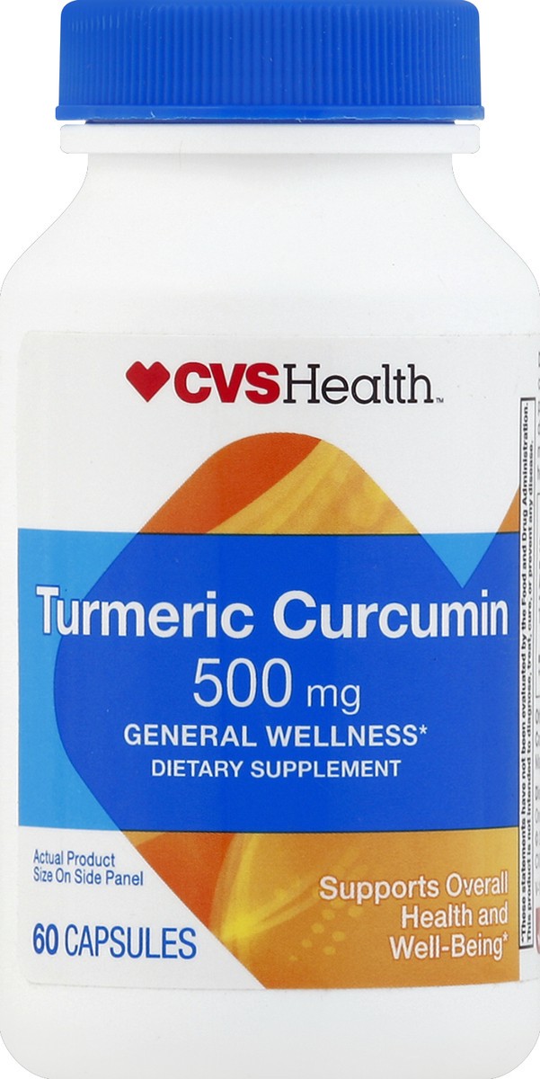 slide 1 of 2, CVS Health Turmeric Capsules 500mg, 60 ct