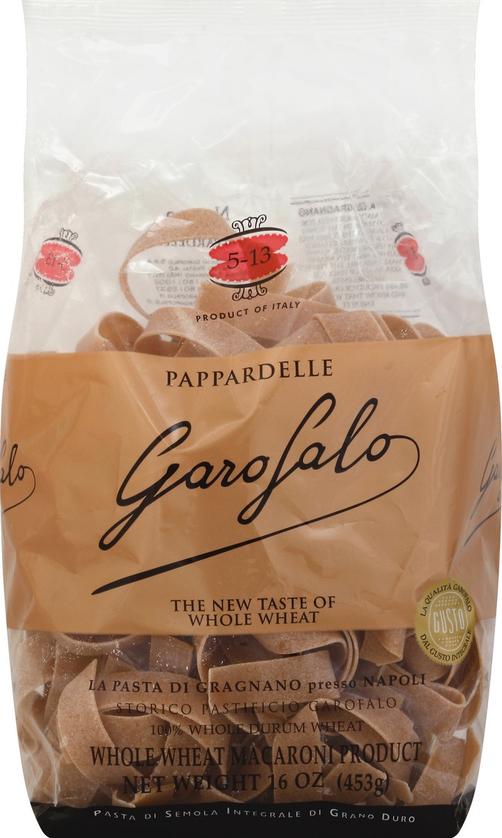 slide 5 of 5, Garofalo Whole Wheat Pappardele Pasta, 16 oz