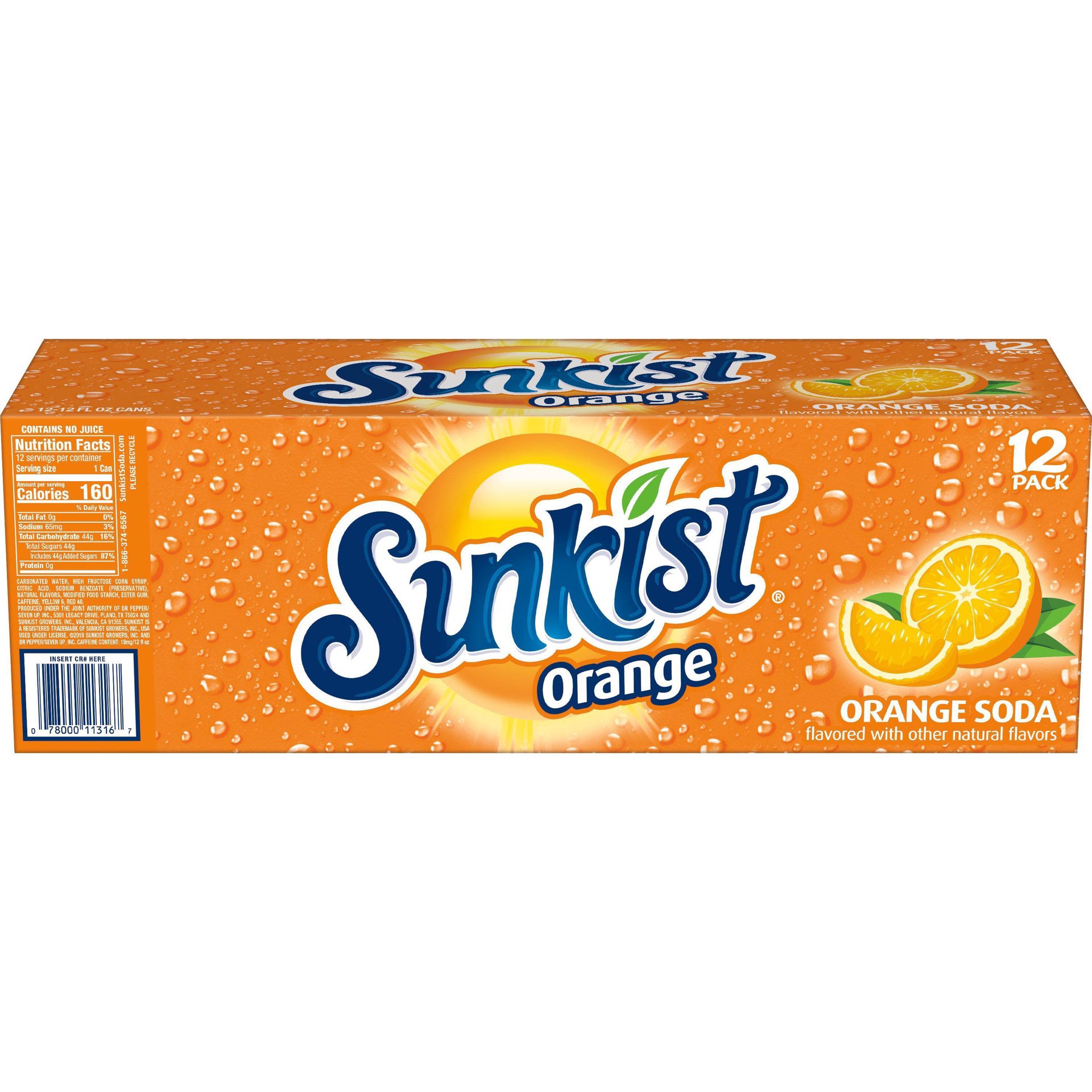 slide 6 of 15, Sunkist Orange Soda - 12pk/12 fl oz Cans, 12 ct; 12 fl oz