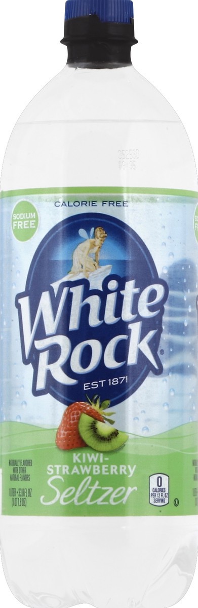 slide 4 of 4, White Rock Sparkling Seltzer Kiwi Strawberry, 33.8 oz