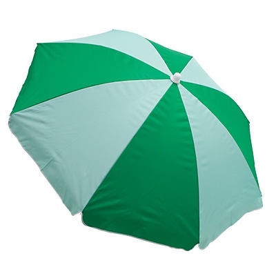 slide 1 of 1, Rio Brands Green Striped Tilt Umbrella with Anchor, 6 ft