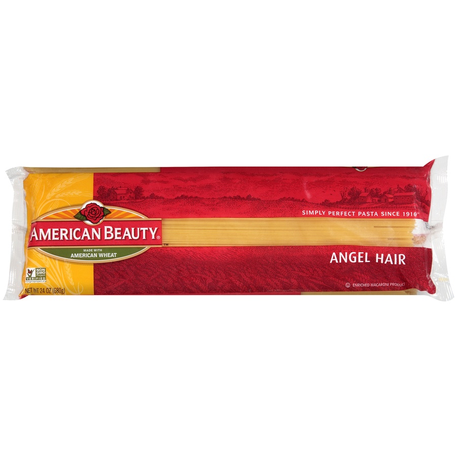 slide 1 of 6, American Beauty Angel Hair Pasta, 24 oz