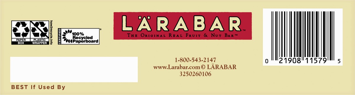 slide 8 of 9, LÄRABAR Chocolate Chip Cookie Dough, Gluten Free Fruit & Nut Bar, 8 Ct, 8 ct