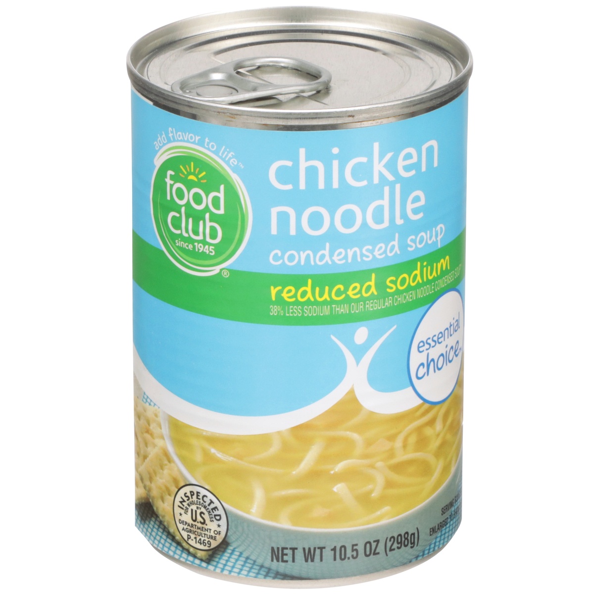 slide 2 of 10, Food Club Reduced Sodium Chicken Noodle Condensed Soup, 1 ct