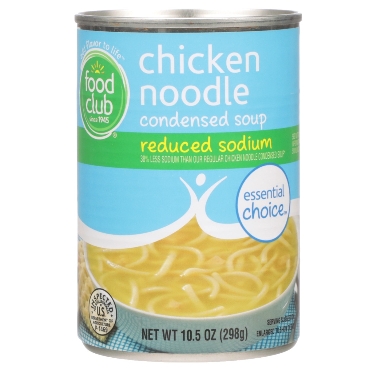 slide 9 of 10, Food Club Reduced Sodium Chicken Noodle Condensed Soup, 1 ct