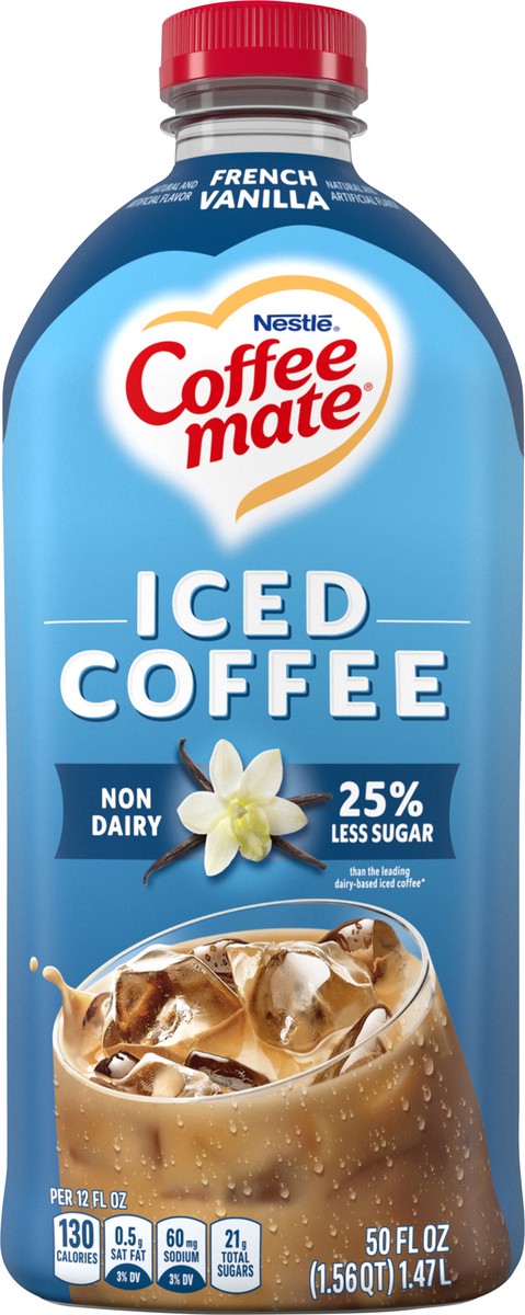 slide 4 of 11, Coffee-Mate Nestle Coffee Mate French Vanilla Iced Coffee, Non Dairy Coffee Drink 50 fl oz., 50 fl oz
