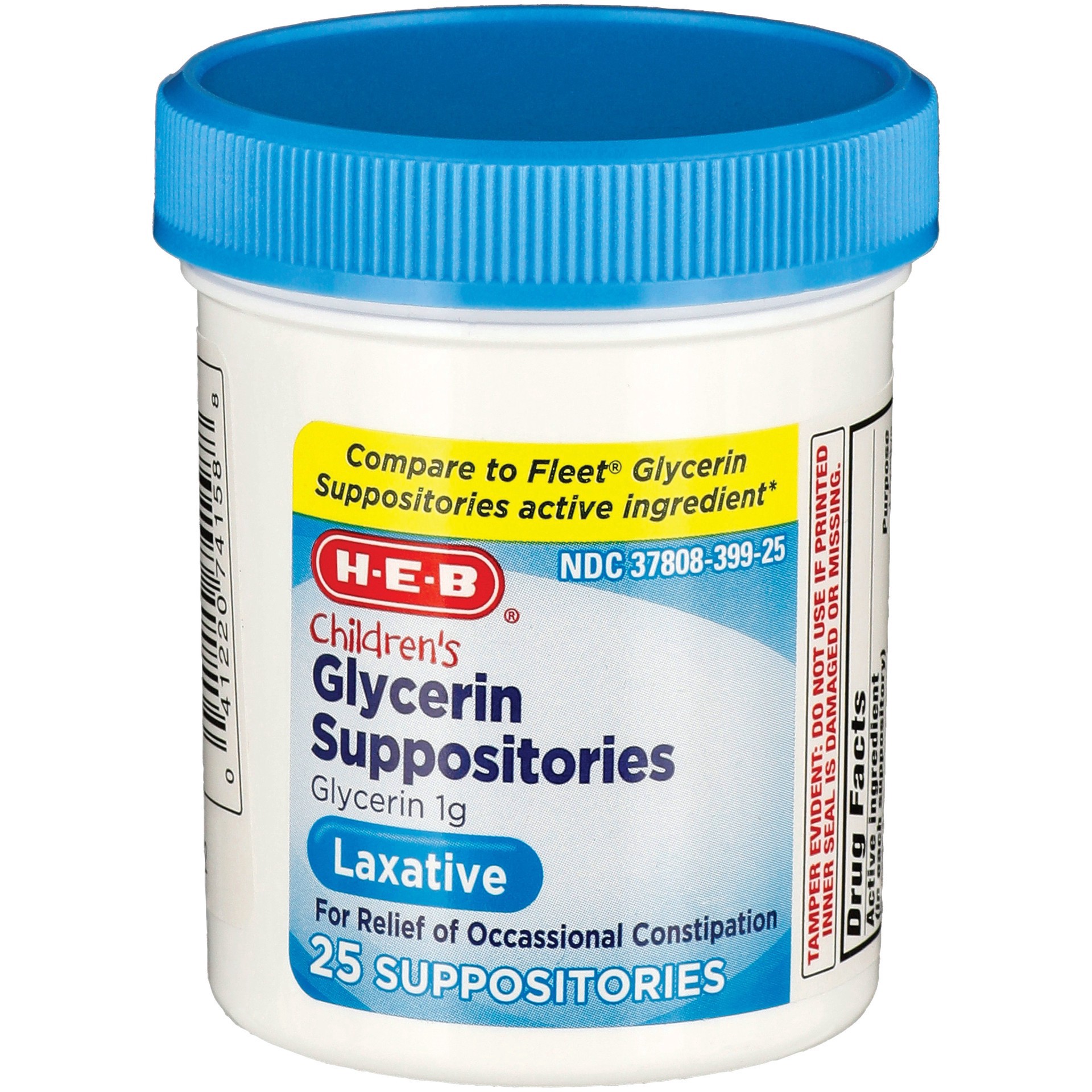 slide 1 of 1, H-E-B Children's Glycerin Suppositories, 25 ct
