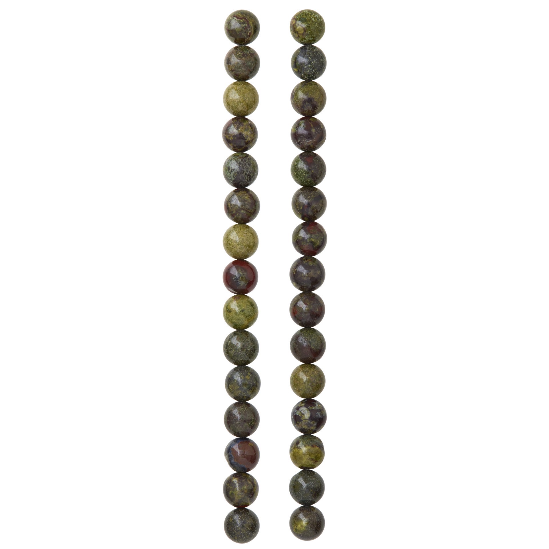 slide 3 of 3, Dragon Blood Jasper Round Beads, 8mm By Bead Landing, 8mm