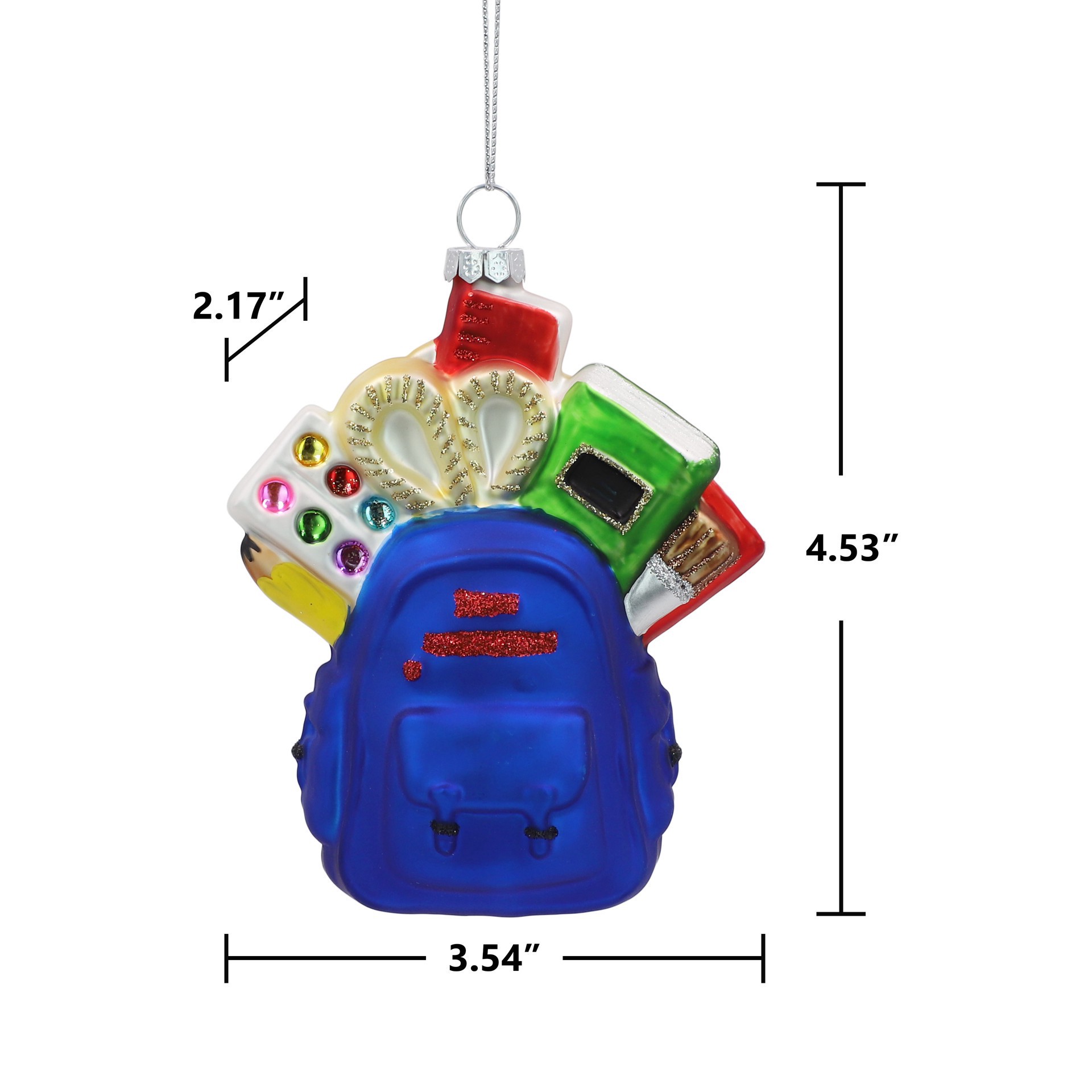slide 2 of 4, 4.5" Craft Backpack Glass Ornament By Ashland, 4.5 in